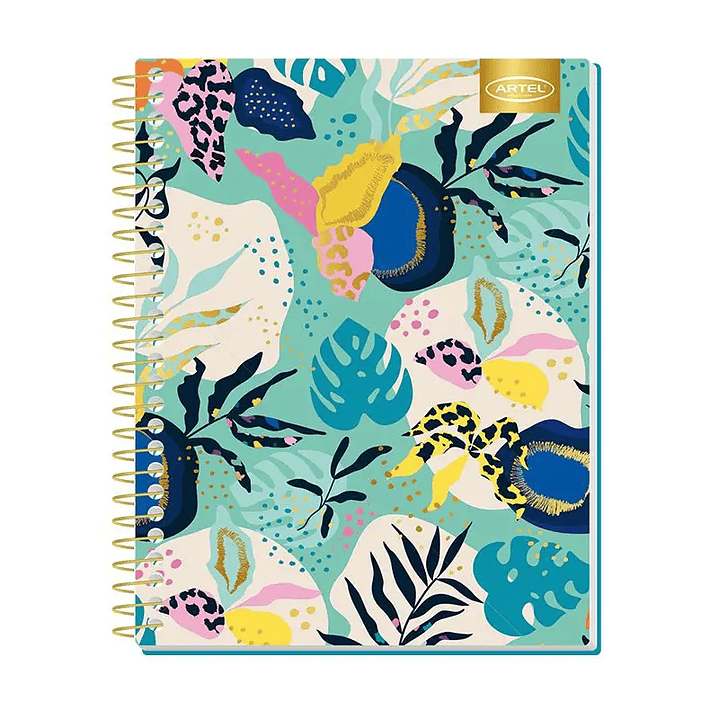 Cuaderno 3 Materias FLORAL Artel  2