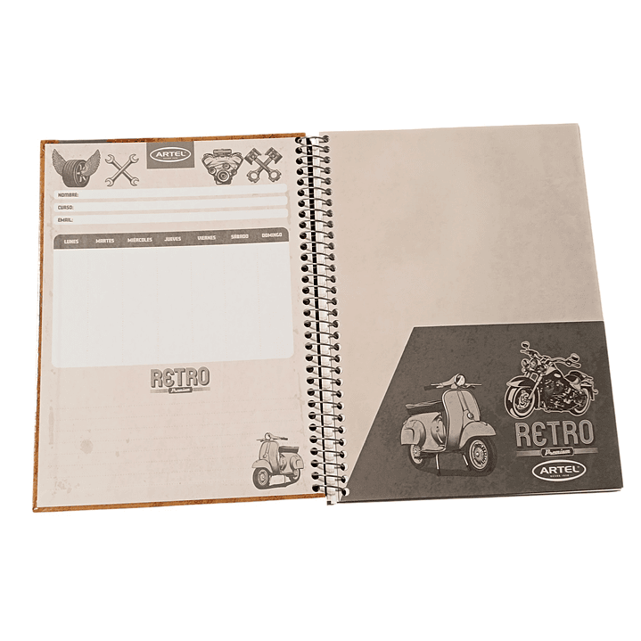 Cuaderno 3 Materias RETRO PREMIUM Artel 6