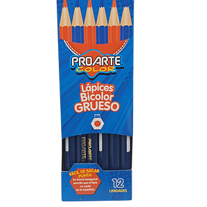 Lápices Bicolor Grueso 12 Unidades Proarte