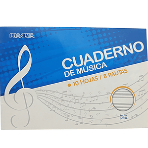 Cuaderno de Musica Pauta Entera