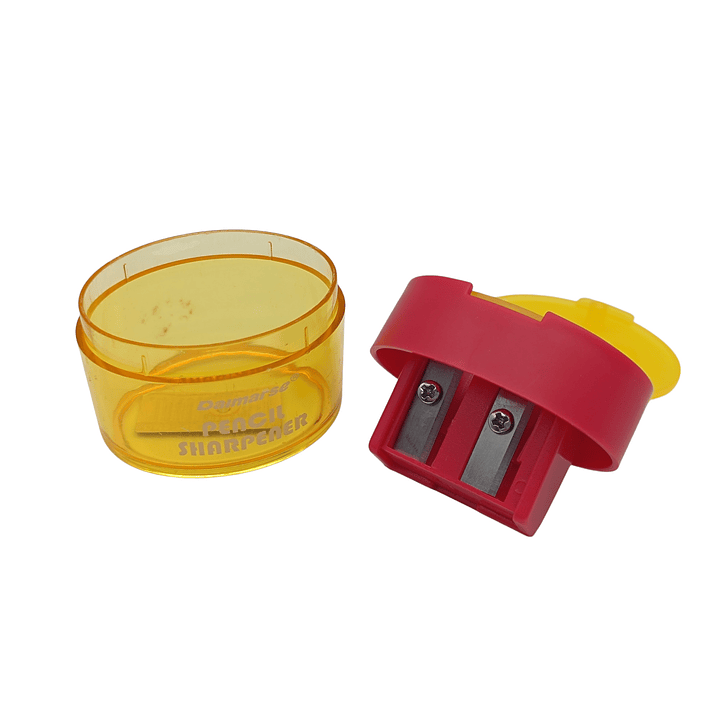 Sacapuntas Basurero Doble con Tapa 2