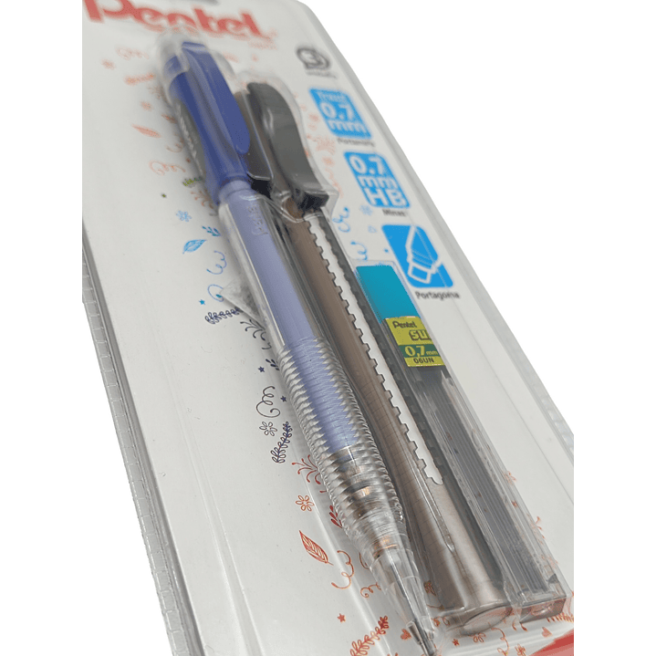 Set Portamina 0.7 + Goma + Minas Pentel 2