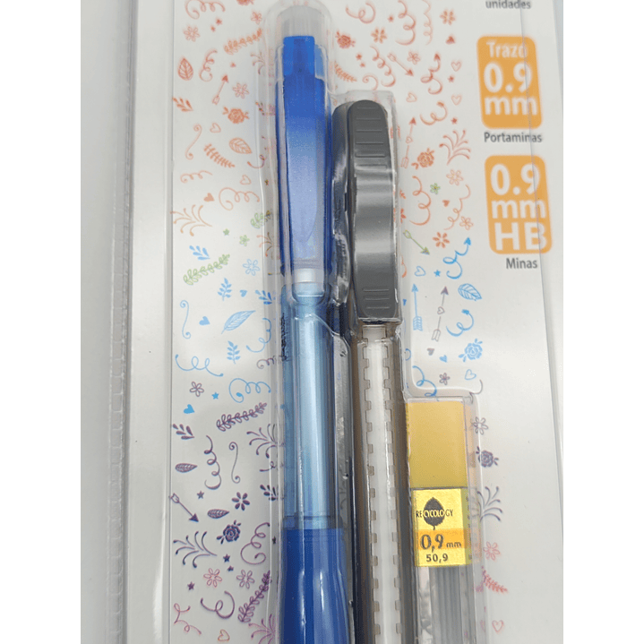 Set Portamina 0.9 + Goma + Minas Pentel 5