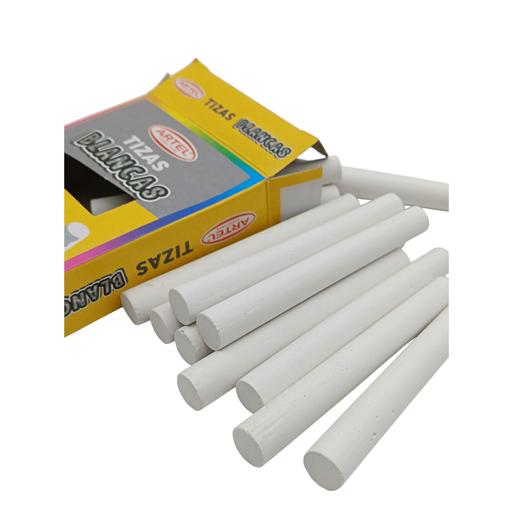 Caja 12 Tizas Blanca Artel 3