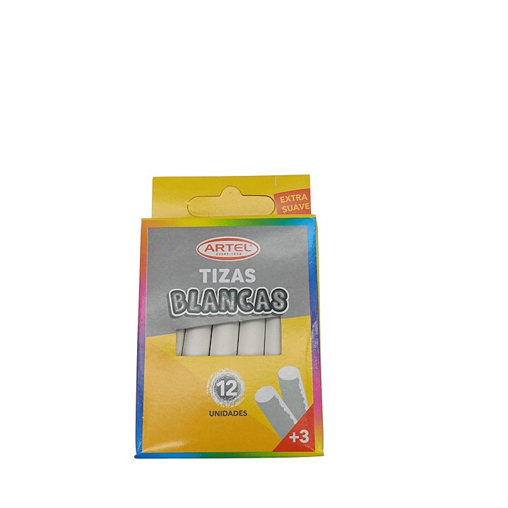 Caja 12 Tizas Blanca Artel 1