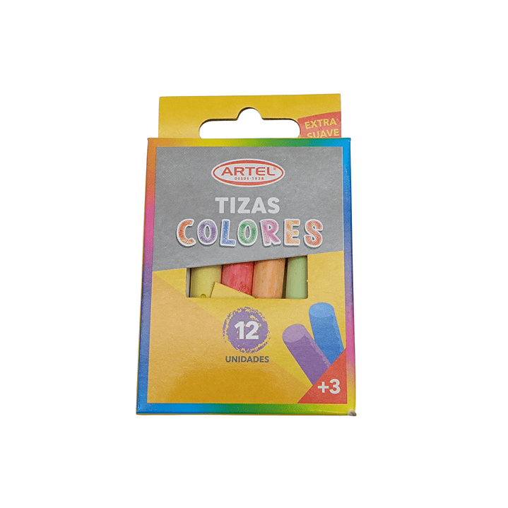 Caja de 12 Tizas de Colores Artel 1