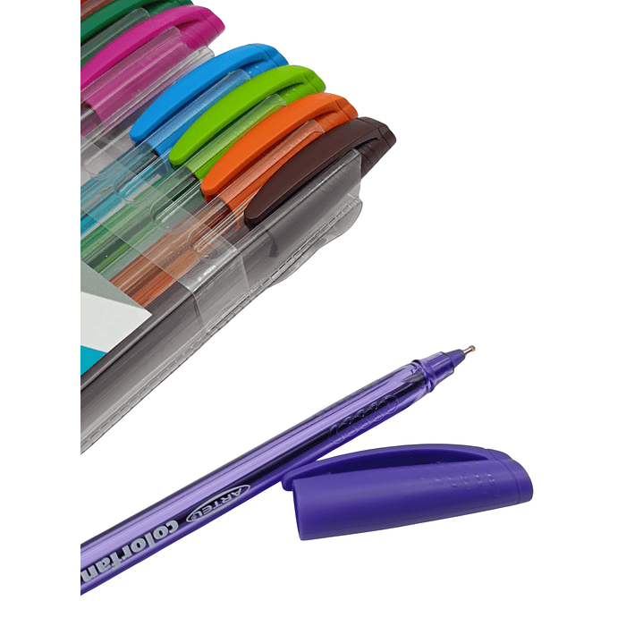 10 Boligrafos Colorfan Artel 4