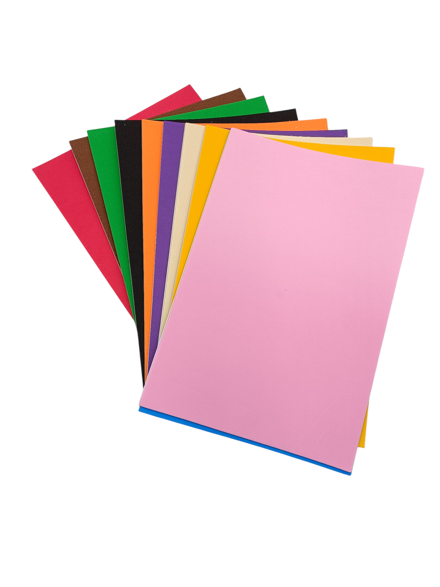 Carpeta Con Goma Eva Glitter Adhesiva 6 Colores 6 Laminas Murano