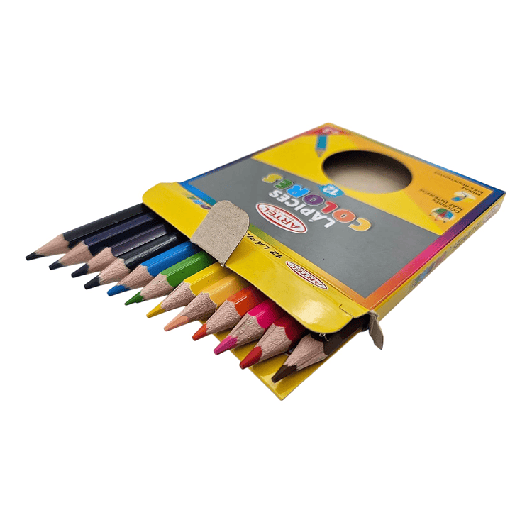 Lapices 12 colores cortos Artel 2