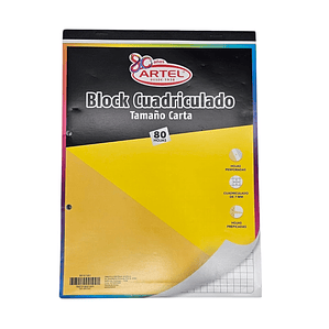 Block tamaño carta cuadriculado prepicado Artel