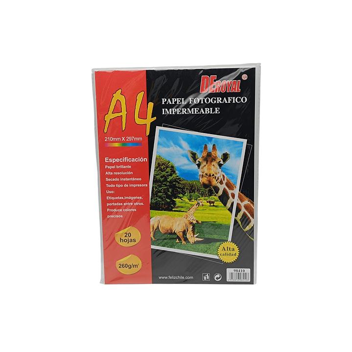 Papel Foto A4 260g 20 hojas  1