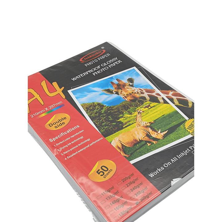 Papel Foto A4 300g 50 hojas  2