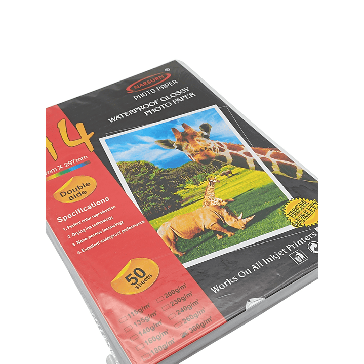 Papel Foto A4 300g 50 hojas  3