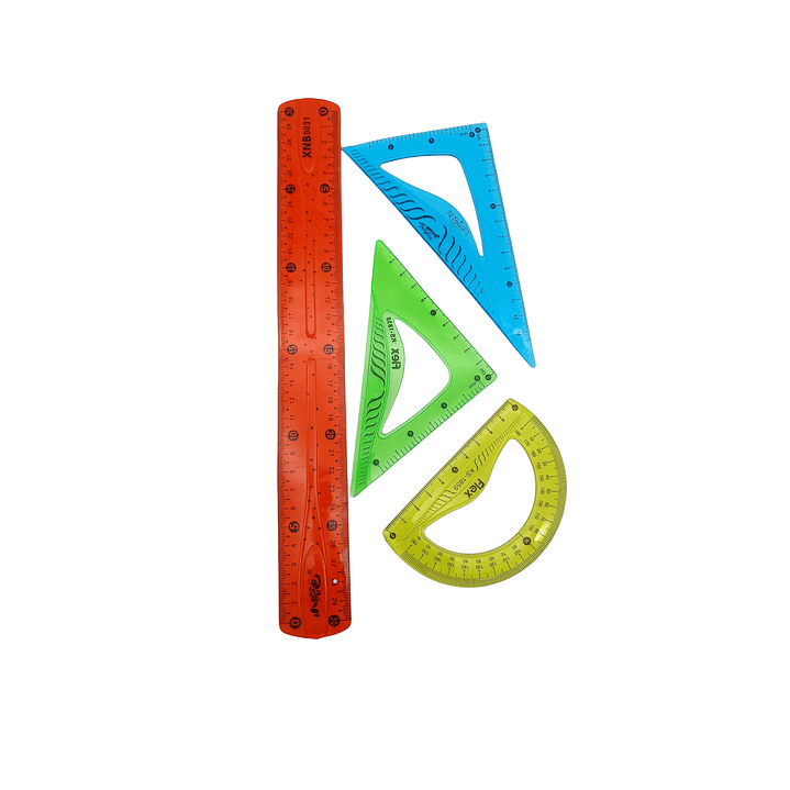 Set Reglas Geometricas Colores Flexibles 1