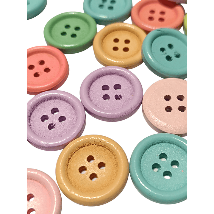 Botones de madera colores 2cm de diametro 4