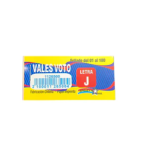  Talonario Voto Halley 