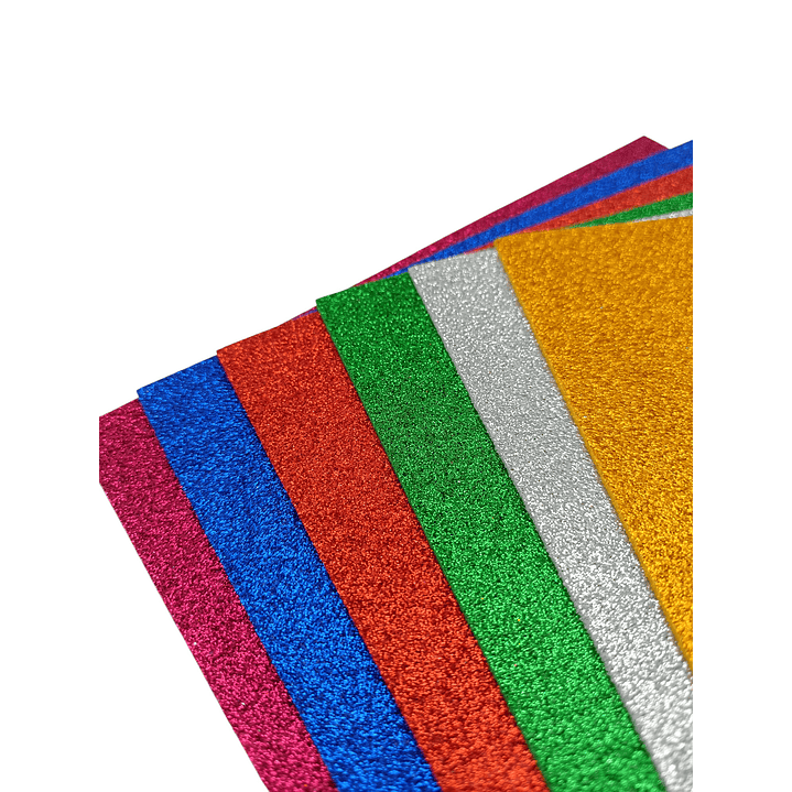 Pack 6 Goma Eva Glitter Surtida 2