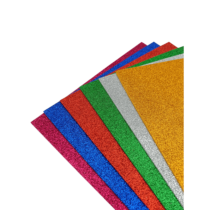Pack 6 Goma Eva Glitter Surtida 3