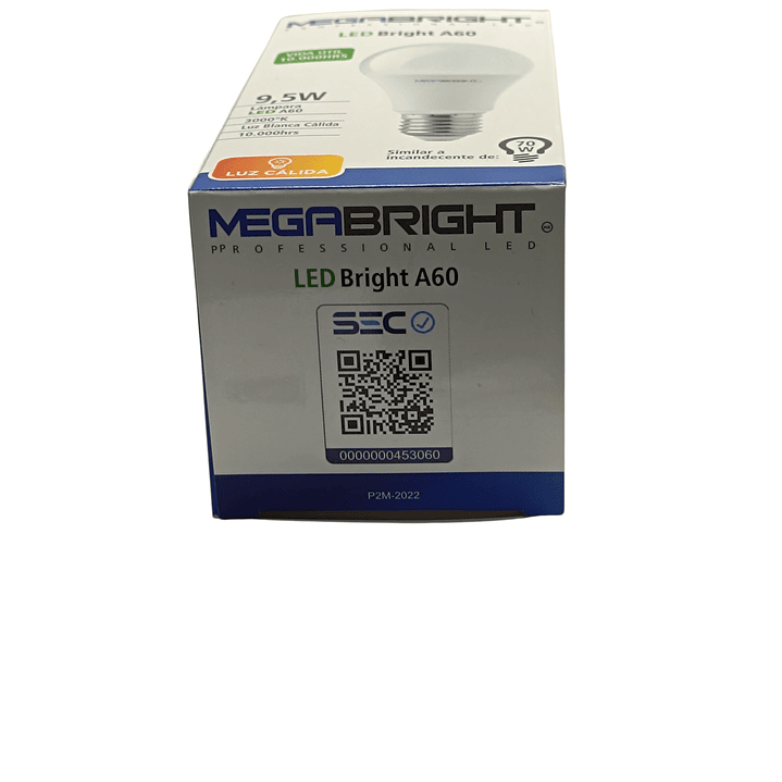 Ampolleta 9,5w Megabright luz Calida 6