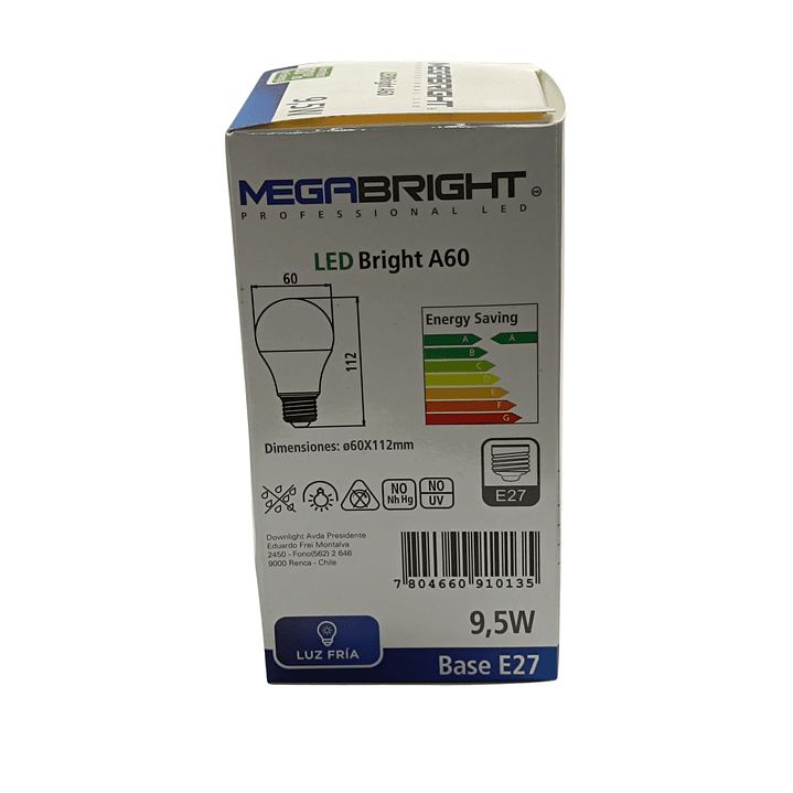 Ampolleta 9,5w Megabright luz Fria 5