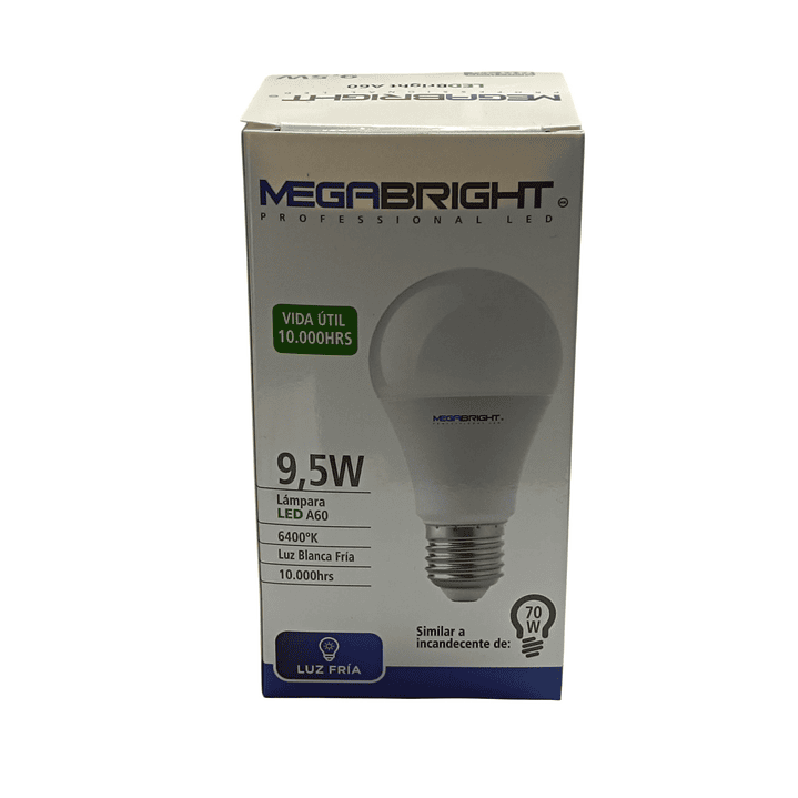Ampolleta 9,5w Megabright luz Fria 1