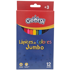 Caja 12 lapices de colores Jumbo Georgi