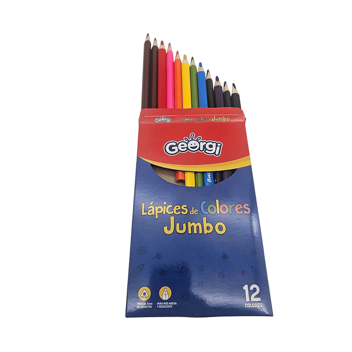 Caja 12 lapices de colores Jumbo Georgi 3