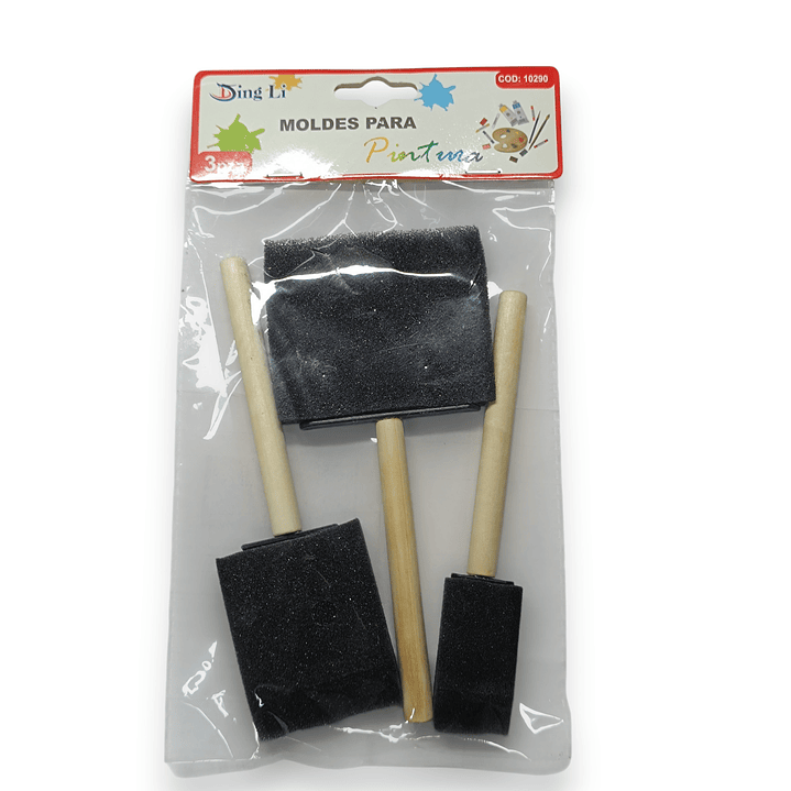 Pack 3 Brochas de Esponja Direferntes Tamaños 1