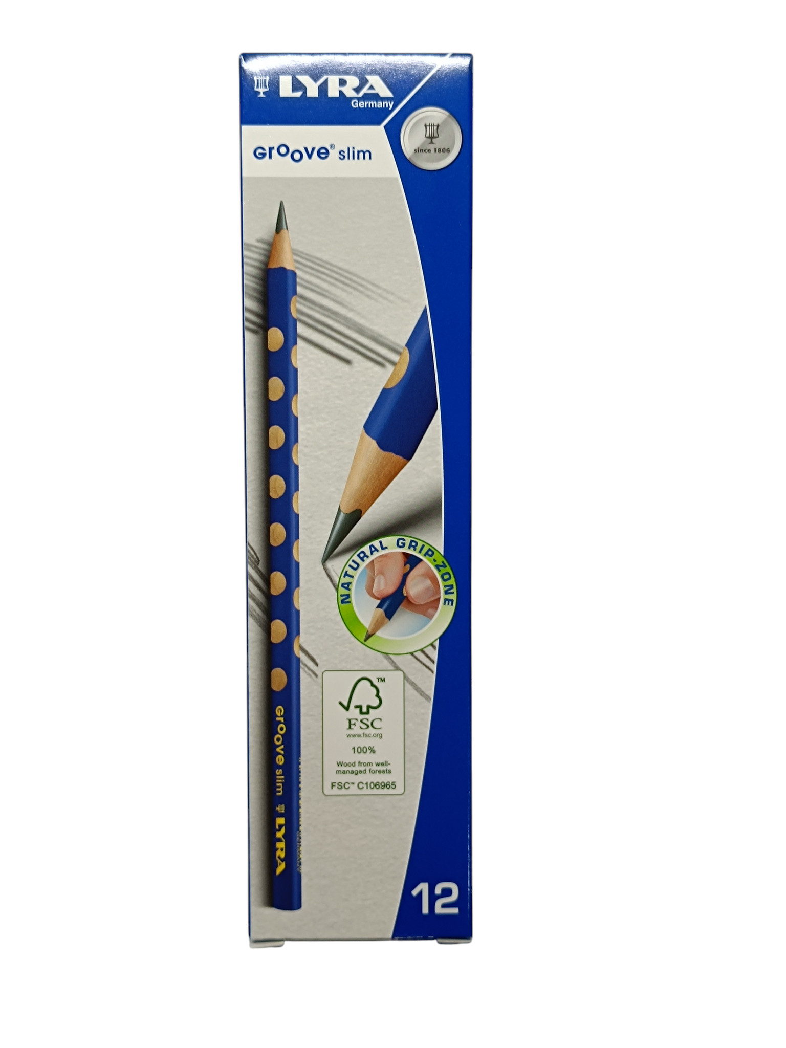 Pack 12 Lapices Grafito Groover Slim Triangular- LYRA