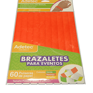 Brazaletes Para Eventos 60 unidades fluor