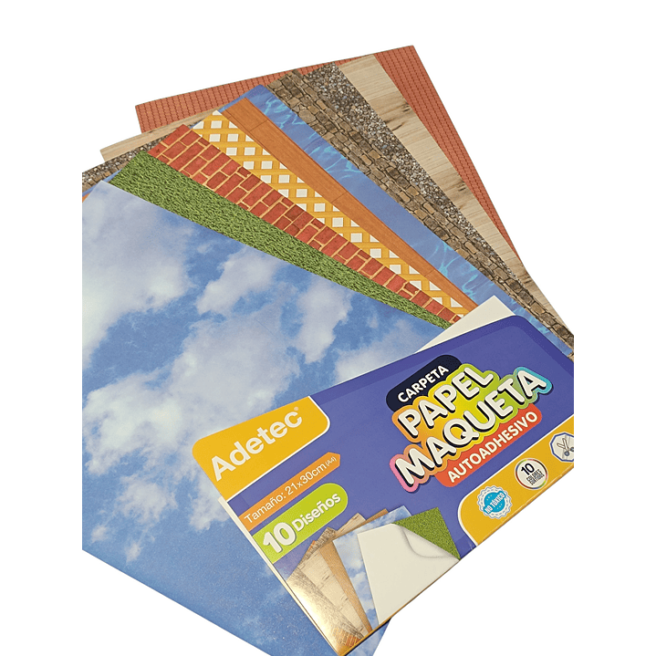 Pack 10 Papeles Diseño Para Maqueta Adhesivo 2
