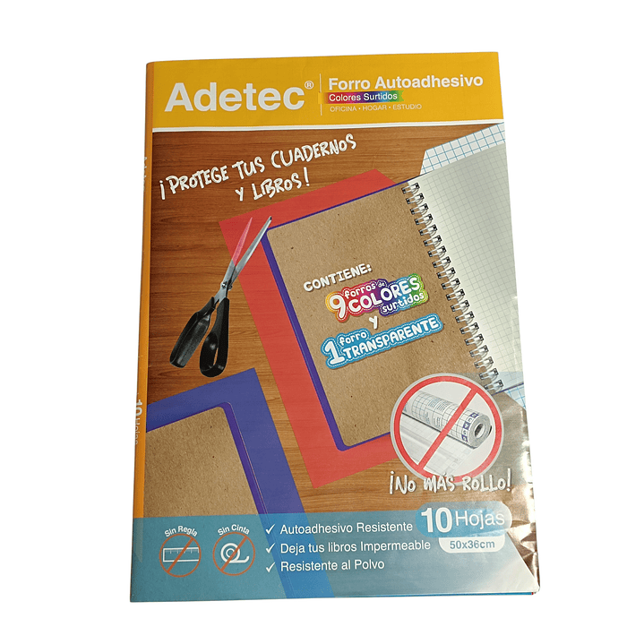 Forro Autoadhesivo 10 Colores Surtidos 1