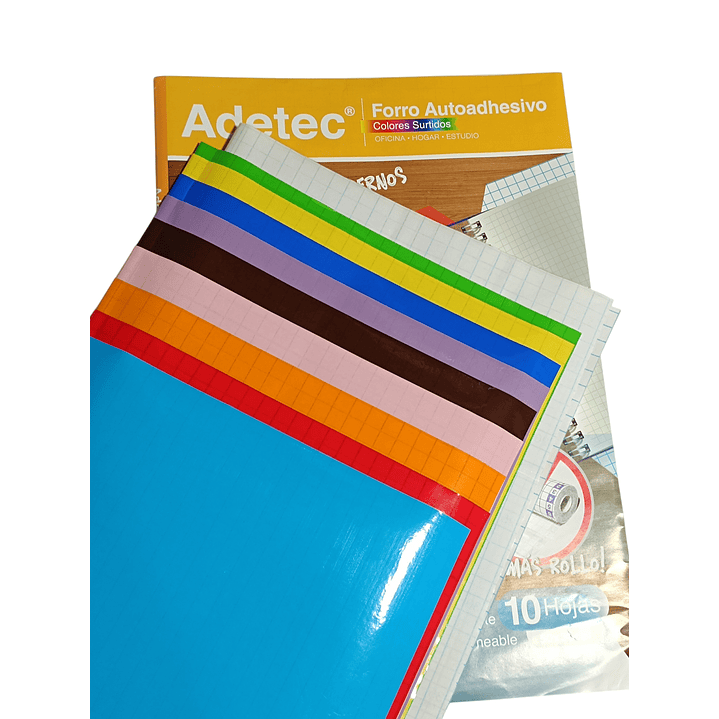 Forro Autoadhesivo 10 Colores Surtidos 4