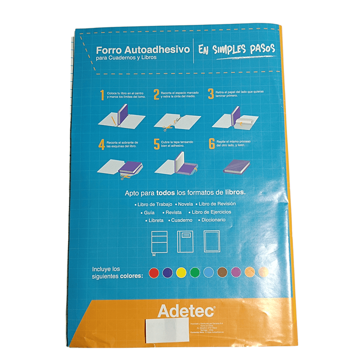 Forro Autoadhesivo 10 Colores Surtidos 2