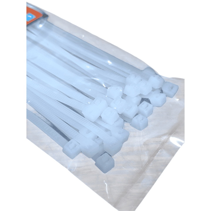 Amarra Plastica Blanca 20cm 2