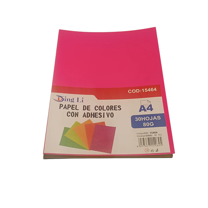 Papel Colores Fluor Adhesivo 1