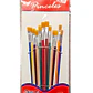 Set 12 Pinceles Plano Varios Tamaños Mango Plastico - Miniatura 1