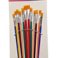 Set 12 Pinceles Plano Varios Tamaños Mango Plastico - Miniatura 2
