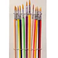 Set 12 Pinceles Varios Tamaños Mango Plastico - Miniatura 2