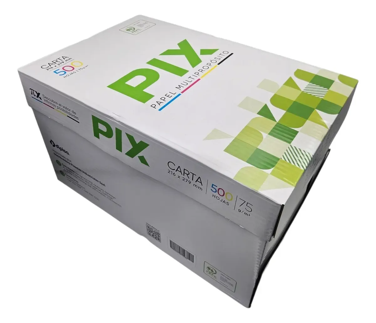 Pack 10 Resma Carta PIX 75g 500Hjs