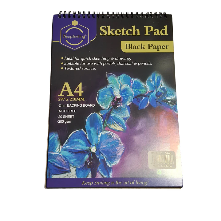 Block Bibujo Hojas Negras A4 1