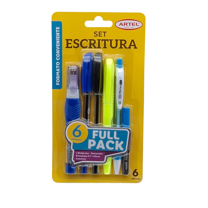 Set de Escritura Artel 6 Unidades 1