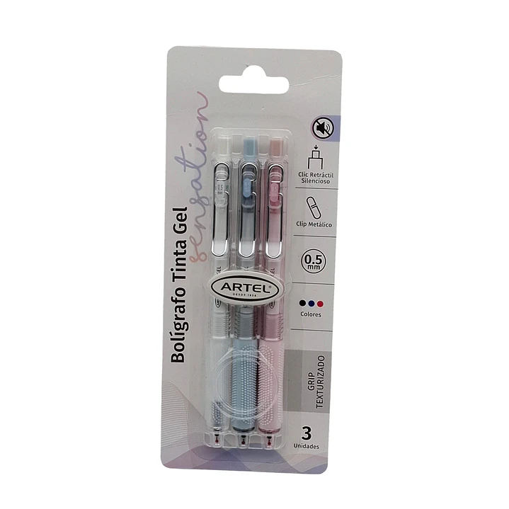 Set 3 Boligrafo Tinta Gel Sensation 1