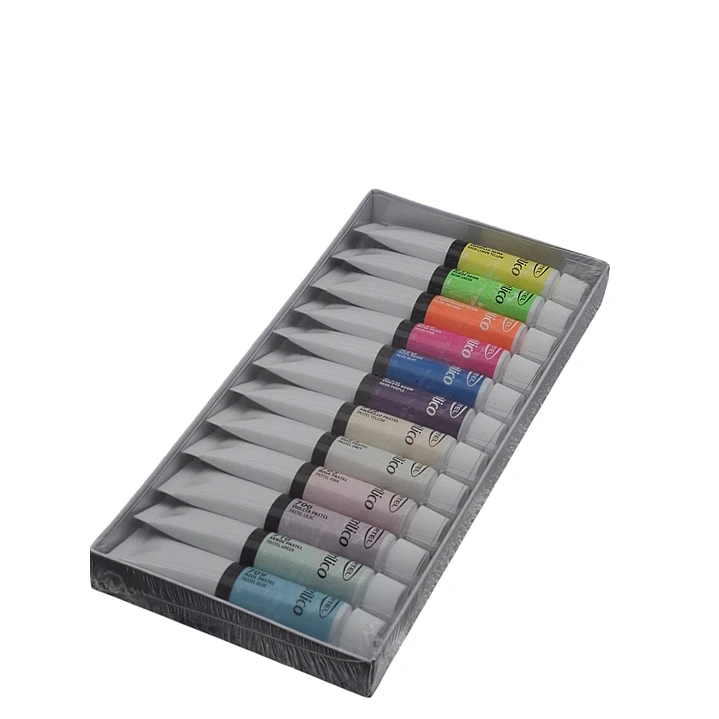 Set 12 Pintura Acrilico Neón y Pastel 2