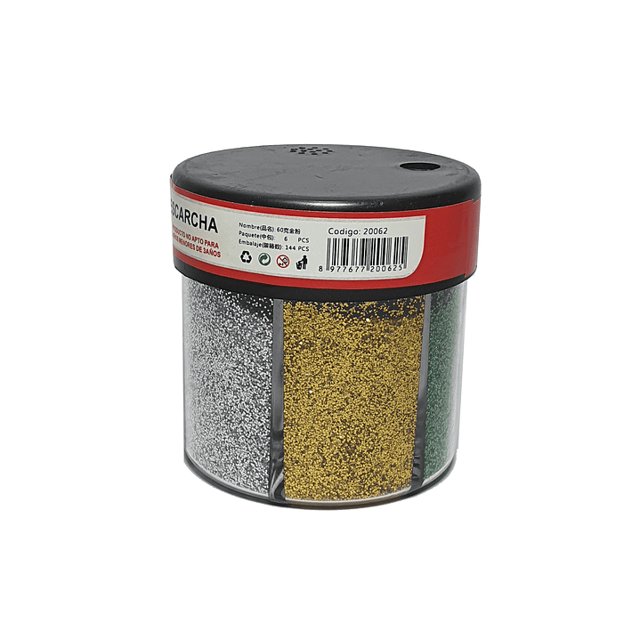 Set Escarcha 6 Colores 60 Gr 3