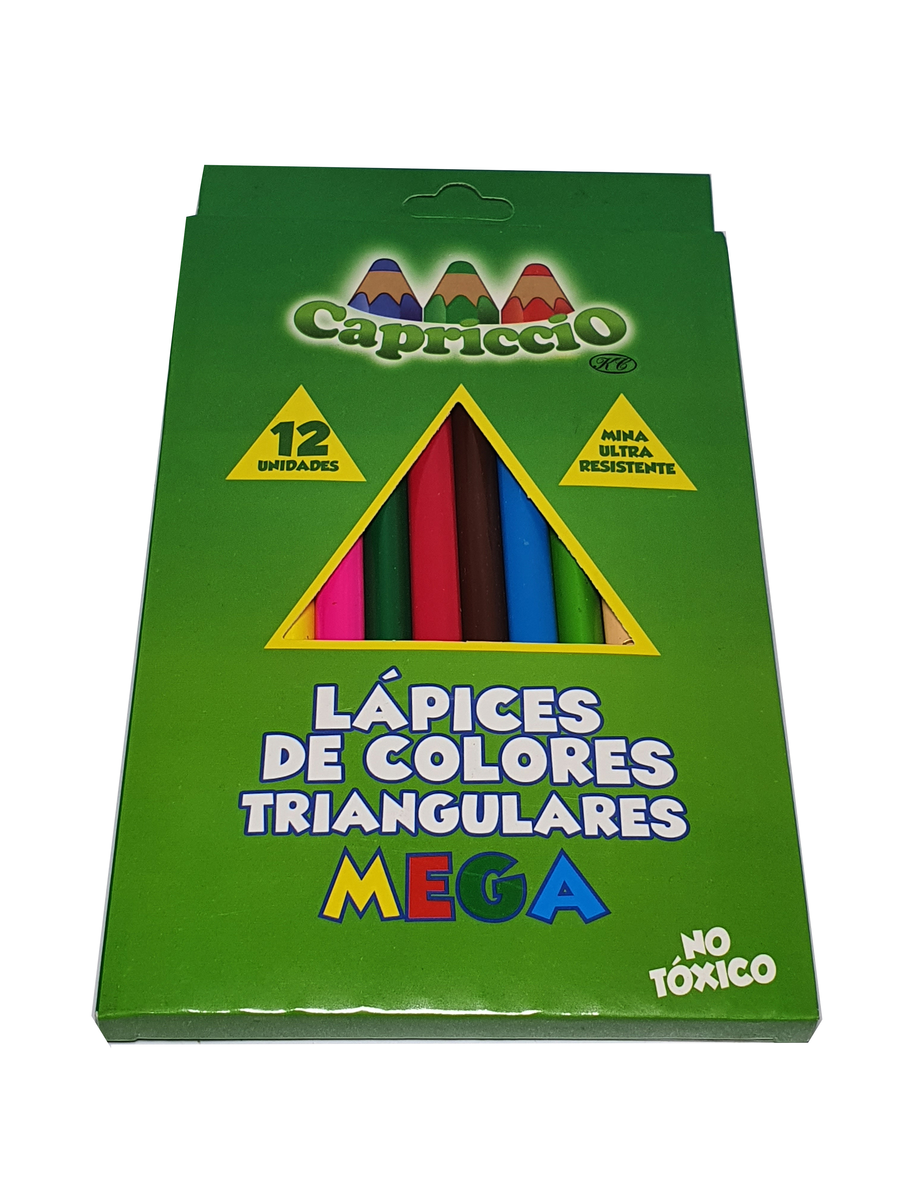 Lápices De Colores Madera 12 Colores Jumbo - Mega