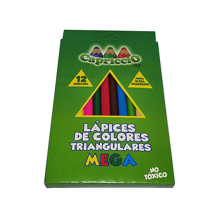 Lápices De Colores Madera 12 Colores Jumbo - Mega 1