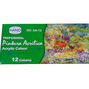 Pintura Acrílica profesional hand 12 colores