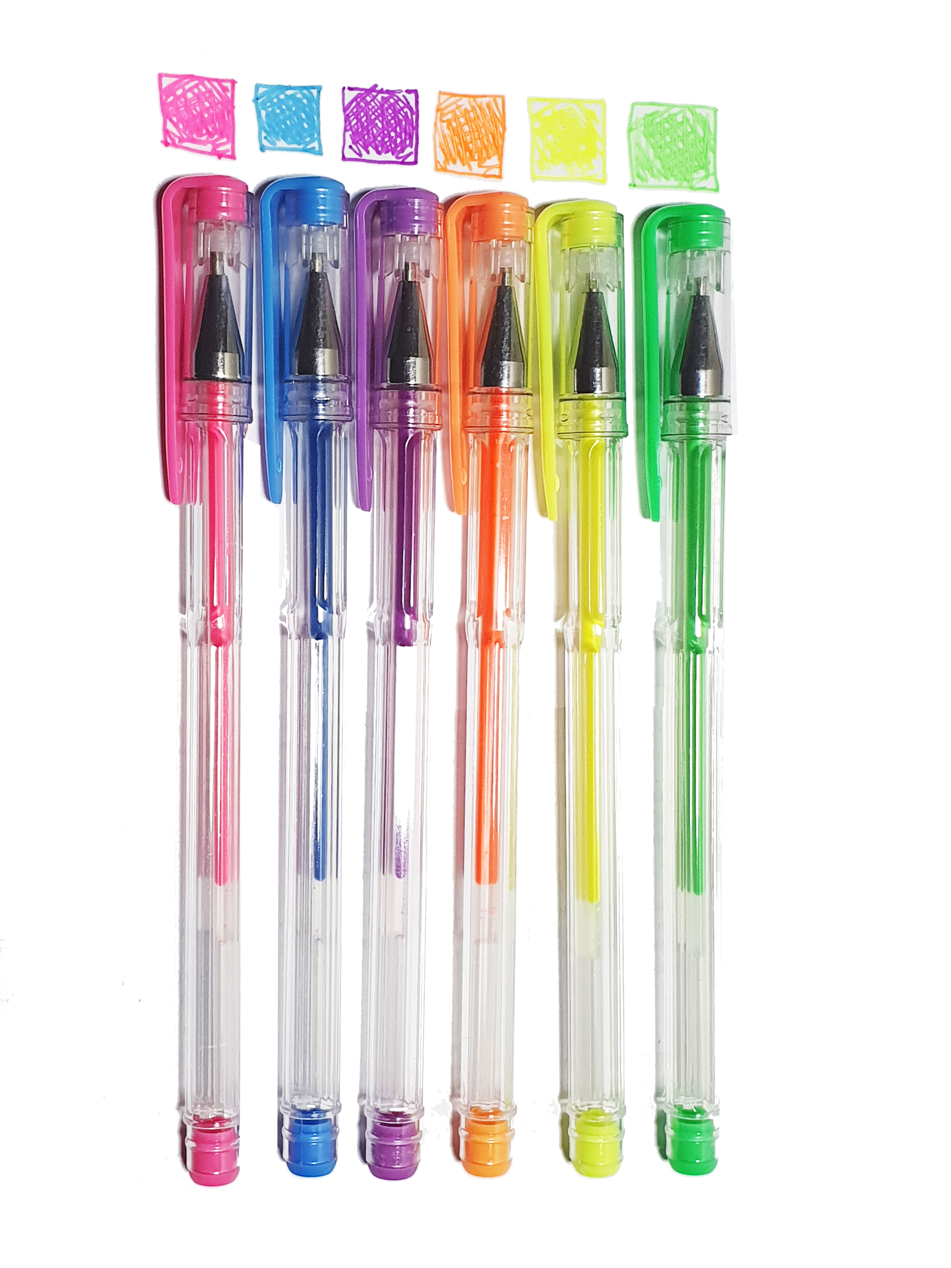 Set 6 Lápices Tinta Gel Fluorescente