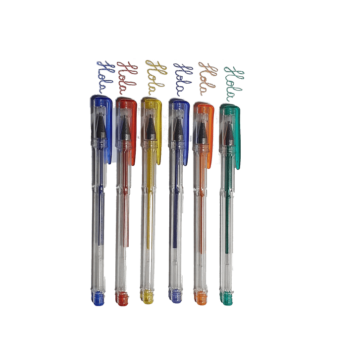 Set Lápices Gel Con Glitter 1